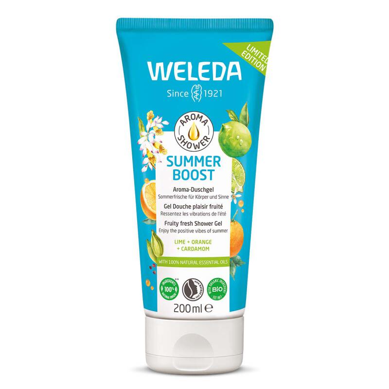 Aroma shower summer boost van Weleda, 1 x 200 ml
